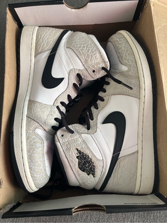 Nike Other - Nike White Black Elephant-Print High-Top Sneakers